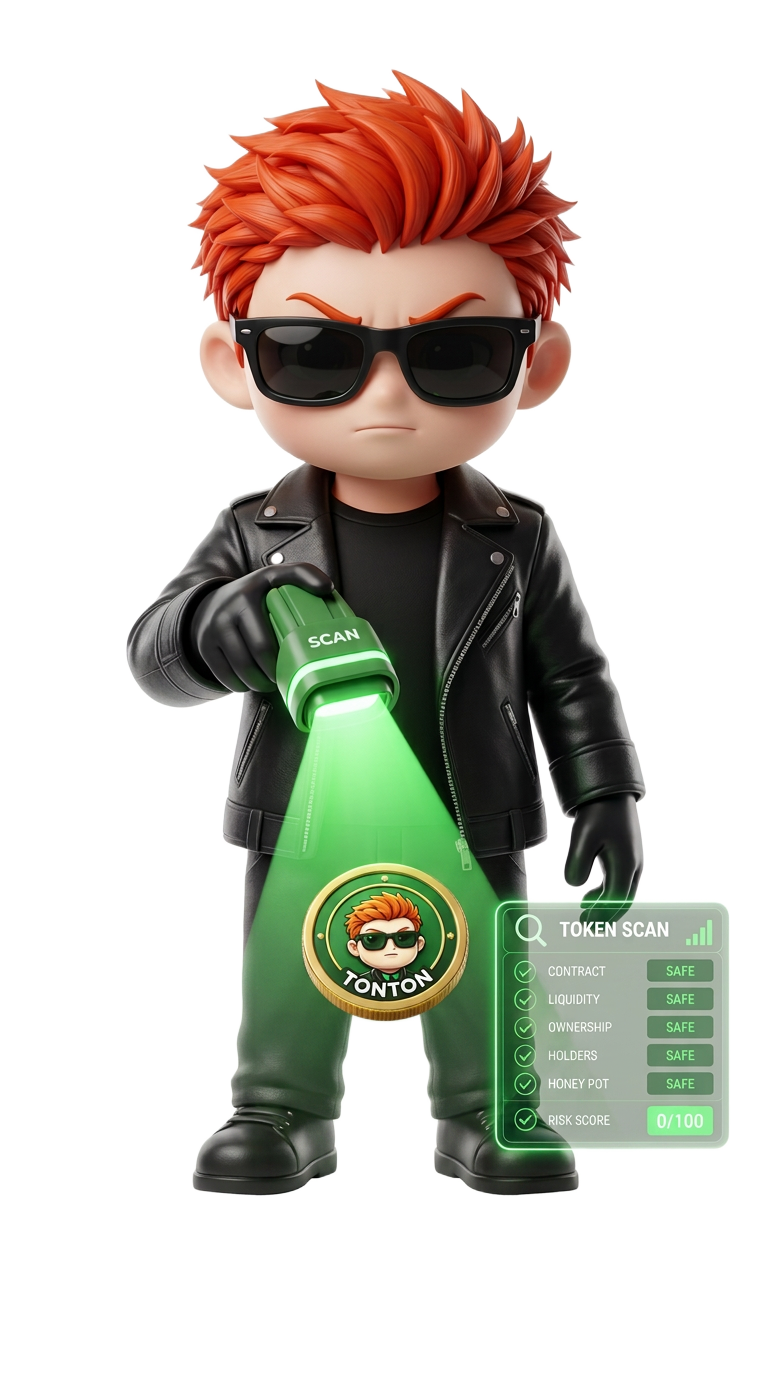 Mascotte TONTON WALLAT scanner un token à la recherche de risques